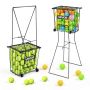 Tennis ball trolley VEVOR JQ-T075A, for 75 tennis balls, Black, 74 × 35.5 × 8.5 cm