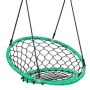 Tinklinė kėdė sūpynė, reguliuojamo aukščio, 100-160 cm, mėlyna/juoda/žalia