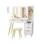 Tualetinis staliukas VASAGLE RVT020WB01, su taburete, 110 × 40 × 135 cm