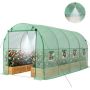 Tunnel greenhouse VEVOR, With irrigation system and 8 windows, Green, 448 × 197 × 197 cm