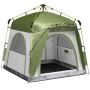 Camping tent, 3-person, Green, 240 × 240 × 199 cm