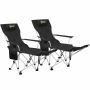 Tourist chairs, 2 pcs. with footrests, 125 × 90 × 48 cm