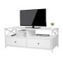 TV staliukas Relaxdays 10052351_49, 2 atviri skyriai, 2 stalčiai, 120 × 50 × 40 cm