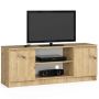 Тумба под ТВ RTV K140 2D 1P, 2 дверцы, коричневая, 140 × 55 × 40 см