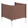 Tvoros sistema, 3 paneliai, Ruda, 48 × 38 × 3 col