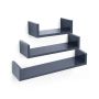 U-shaped wall shelf set 60/45/30 cm., 3 pcs., gray