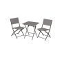 Garden furniture set made of polyrattan, gray