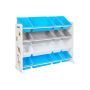Toy shelf with 16 removable boxes