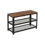 Shoe bench, brown/black