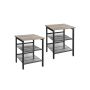 Bedside table set LET024B02, 2 pieces, gray