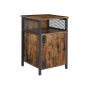 Bedside table LET068B01 40 x 40 x 60 cm., brown/black