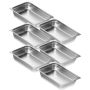 6 pcs stainless steel hotel pans, 4 inch deep, 0.8 mm thick, commercial