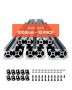 T-shaped 39.4 inch 2020 aluminum profile, anodized black