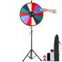24 inch colorful prize wheel with tripod floor stand, 14 slots