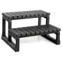 Hot tub steps, 2 steps, black, 600 mm wide, for pool and veranda