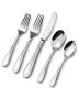 45-piece silver-colored stainless steel cutlery set, for 8 people, dishwasher safe