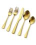 60-piece gold and silver stainless steel cutlery set, 12 people