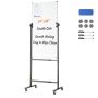 Rolling magnetic double-sided whiteboard, 24x48", adjustable, with wheels