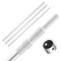 Professional 1-4.6 m telescopic pool cleaning pole with extension parts
