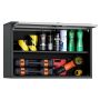 Metal wall cabinet for garage with shelf, 77x30.5x50 cm