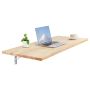 Folding wall-mounted table, 47 x 20 inches, iron bracket, burlywood