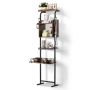 Pet feeding station with raised bowls and storage
