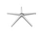 Universal silver office chair base, 28 inches, metal
