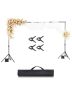Adjustable backdrop stand with 5 crossbars, 6.5 x 10 feet