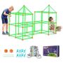 Fort building set for kids, 140 pcs., luminous STEM toy