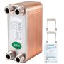 Brazed plate heat exchanger 3/4" MNPT, stainless steel 316L, 40 plates