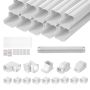 Decorative PVC pipe cap, 76.2 mm, white, set