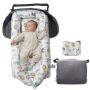 Baby cot with headrest, 100% cotton, reversible, portable