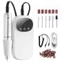 Rechargeable cordless electric nail drill with LCD display, 6 bits and 50 sanding bands