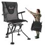 Folding hunting chair, steel frame, 360° rotation, green color