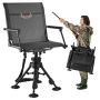 Folding hunting chair, 360° rotation, steel frame, blinds, adjustable height