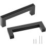 30 stainless steel handles, matte black, 96 mm, for kitchen cabinets