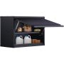 Metal storage cabinet with adjustable shelf, 50.8 cm high, painted steel garage cabinet, wall mounted, 54.4 kg load capacity