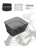 Rear bicycle basket, metal, with wire mesh and waterproof cover