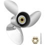 Outboard steel 3-blade boat propeller, 14.5" x 21", right, volvo penta SX drive