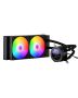 Liquid cooling system CPU, 120 mm, black, with LCD and ARGB, intel/amd