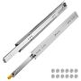 Heavy duty industrial drawer runners, 76.2 cm, lockable, steel, 113.4 kg capacity, full extension, 2 pcs.