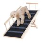 Foldable wooden dog and cat ramp, adjustable 35-70 cm, 120 cm long