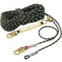 Vertical rescue rope 150 feet, 30KN, outdoor climbing rope black yellow