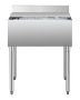 Commercial stainless steel ice chest 78.4 L, with wheels and sliding lid