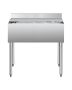 Commercial stainless steel ice chest, 95.3 L, under grill, with sliding lid