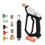 Pressure washer gun 5000 PSI with 5 color nozzles, M22 connection