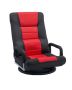 Swivel gaming chair with armrests, 360° rotating, red-black