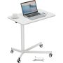 Mobile standing desk with adjustable height on wheels, for home and office