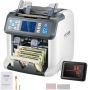 Money counting machine and sorter, multi-currency, with printing