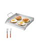 Stainless Steel Universal Rectangular BBQ Pan 18x16 Inch
